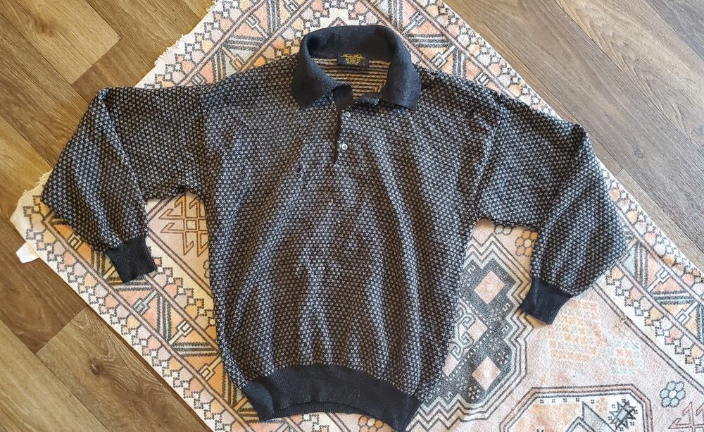 Distressed Vintage Brooks Brothers Wool Long Sleeve Sweatshirt XL